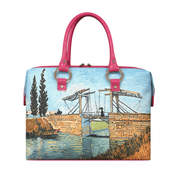Handbags with theme of Van Gogh paintings, “Langlois Bridge at Arles” created in 1888; the Bridge is now named 