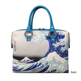 Handbags with theme of 17-19 centuries Japanese art “Ukiyo-e”, “The Great Wave” (Japanese: 「神奈川沖浪裏」), one of the most recognizable works of Japanese art in the world, created by Katsushika Hokusai (葛飾 北斎) in 1829-1832.