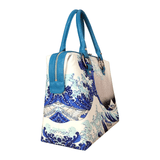 Handbags with theme of 17-19 centuries Japanese art “Ukiyo-e”, “The Great Wave” (Japanese: 「神奈川沖浪裏」), one of the most recognizable works of Japanese art in the world, created by Katsushika Hokusai (葛飾 北斎) in 1829-1832.