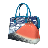 Handbags with theme of 17-19 centuries Japanese art “Ukiyo-e”, “Red Fuji” (Fine Wind, Clear Sky), Japanese: 「富嶽三十六景　凱風快晴」, created by Katsushika Hokusai (葛飾 北斎) in 1830-31.