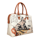 Handbags with theme of 17-19 centuries Japanese art “Ukiyo-e”, “Sweet Fishes of the Nagara River, with Baskets and Flowers” (Japanese: 「蝶揃」 「長流若鮎」), created by Ryuryukyo Shinsai (柳々居辰斎) in Edo period.