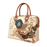 Handbags with theme of 17-19 centuries Japanese art “Ukiyo-e”, “Gagaku Dance Hat” (Japanese: 「楽器 其六」 雅楽の鳥兜), created by Ryuryukyo Shinsai (柳々居辰斎) in 1800s.