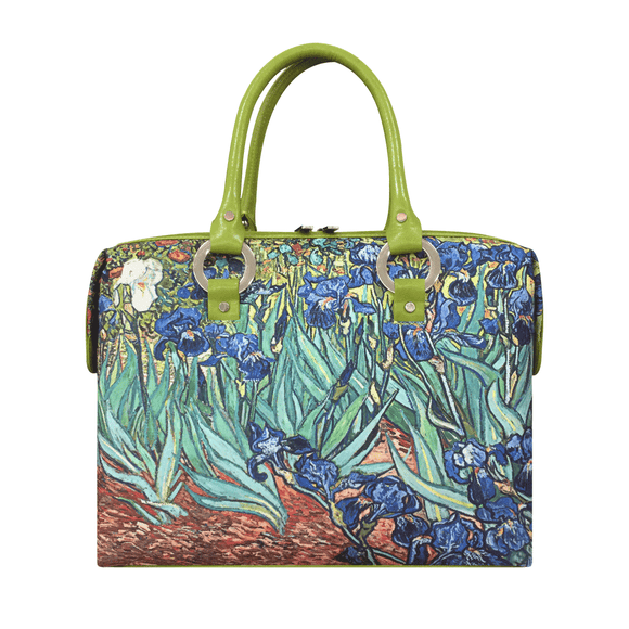 Handbags with theme of Van Gogh paintings, Irises, “Irises” was painted within the first week when Van Gogh was in the asylum in 1889.