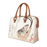 Handbags with theme of 17-19 centuries Japanese art “Ukiyo-e”, “Head of a Salmon” (Japanese: 「鮭頭」), created by Totoya Hokkei (魚屋 北渓) in Edo period.