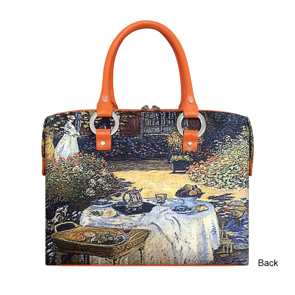 Claude Monet’s “The Luncheon”, Expressed on A “Monet Themed handbag”.