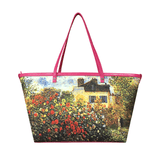 Handbags with theme of Monet paintings, The Artist's Garden in Argenteuil (A Corner of the Garden With Dahlias), created in 1873.