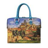 Handbags with theme of Cézanne paintings, Gardanne; a painting featuring faceted and geometric structure that anticipates early twentieth century Cubism.