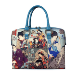 Handbags with theme of 17-19 centuries Japanese art “Ukiyo-e”, “The Twelve Months” (Japanese: 「十二ヶ月のうち」), created by Utagawa Kunisada (歌川 国貞) in 1850.