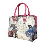 Handbags with theme of 17-19 centuries Japanese art “Ukiyo-e”, “Giant Snow Cat” (Japanese: 「初雪の戯遊」), created by Utagawa Kuniyoshi (歌川 國芳) in 1847-50.
