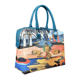 Handbags with theme of Gauguin paintings, Day of the God (Mahana no atua), created in France in 1894 between Gauguin’s two stays in Tahiti.