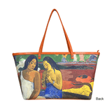 Handbags with theme of Gauguin paintings, Joyfulness (Arearea); created in 1892 during Gauguin’s first stay in Tahiti with inspiration.