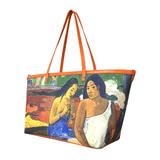 Handbags with theme of Gauguin paintings, Joyfulness (Arearea); created in 1892 during Gauguin’s first stay in Tahiti with inspiration.