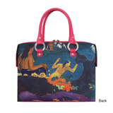 Handbags with theme of Gauguin paintings, By the Sea (Fatata te Miti), created in 1892; depicting two Tahitian women, seen from behind, jumping into the sea.