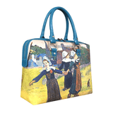 Handbags with theme of Gauguin paintings, “Breton Girls Dancing, Pont-Aven”, created in 1888; depicting 3 Breton girls dancing to celebrate a harvest.