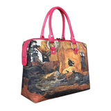 Handbags with theme of Paul Gauguin paintings, The Golden Harvest (also named as “Yellow Haystacks”), created in 1889.