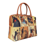 Handbags with theme of 17-19 centuries Japanese art “Ukiyo-e”, “People from Foreign Lands” (Japanese: 「外国人物尽」), created by Utagawa Yoshitora (歌川 芳虎) in 1860-61.