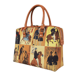 Handbags with theme of 17-19 centuries Japanese art “Ukiyo-e”, “People from Foreign Lands” (Japanese: 「外国人物尽」), created by Utagawa Yoshitora (歌川 芳虎) in 1860-61.