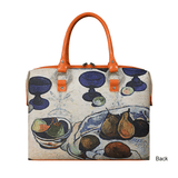 Handbags with theme of Paul Gauguin paintings, “Still Life with Three Puppies”, created in 1888 when Gauguin was living in Brittany, France.