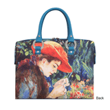 Handbags with theme of Renoir paintings, Marie-Thérèse Durand-Ruel Sewing; Marie, the eldest daughter of Durand-Ruel, engrossed in needlework in the garden of her Normandy home.